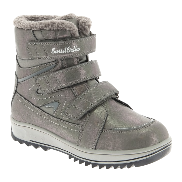 Ботинки ортопедические Сурсил-Орто с шерстью для девочек A35-100-4 серые